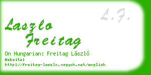 laszlo freitag business card